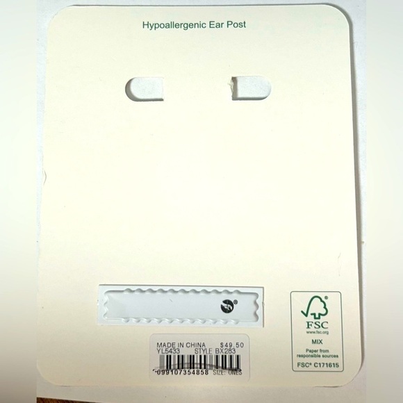 NWT J. Crew Flynn Heart Hoop Earrings with Hypoallergenic Posts - Picture 9 of 11